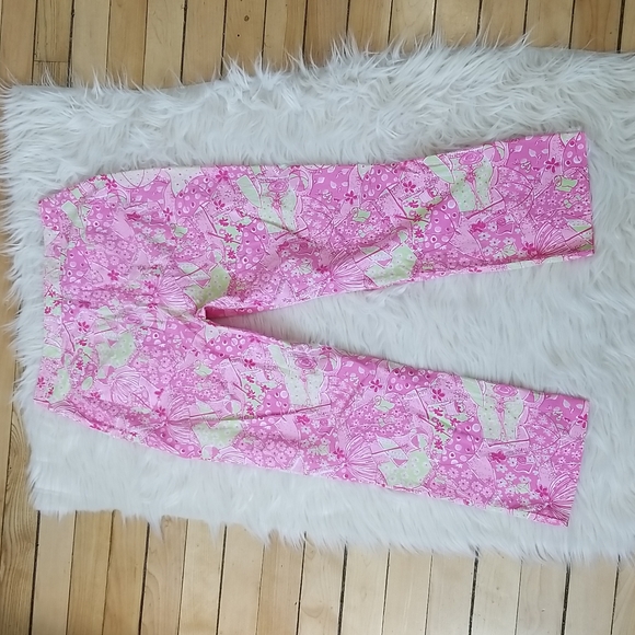 Vintage Lilly Pulitzer Beach Blanket Bingo Crop Pants, Size 0 - Picture 2 of 9